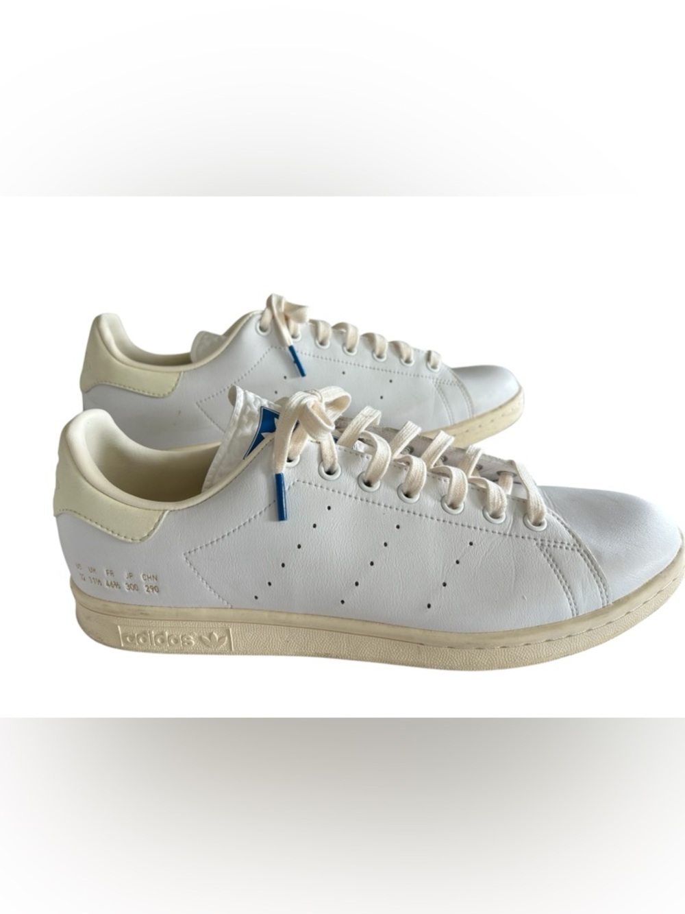 Adidas Originals Men's White Leather Blue Bird Stan Smith Classic Shoe US 12 - Picture 2 of 8